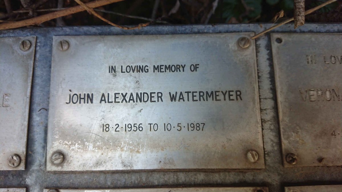 WATERMEYER John Alexander 1956-1987