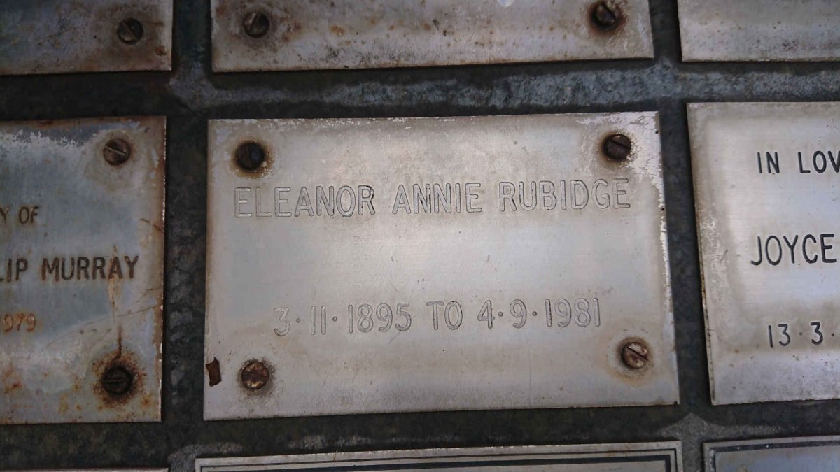 RUBIDGE Eleanor Annie 1895-1981