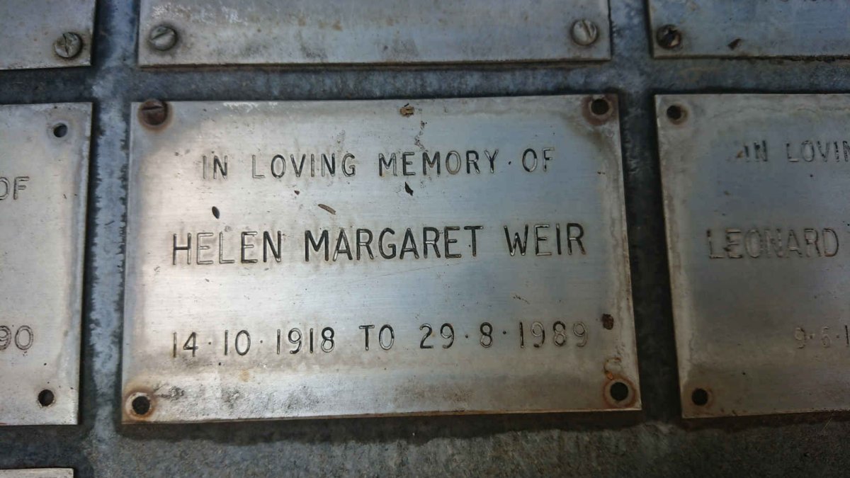 WEIR Helen Margaret 1918-1989