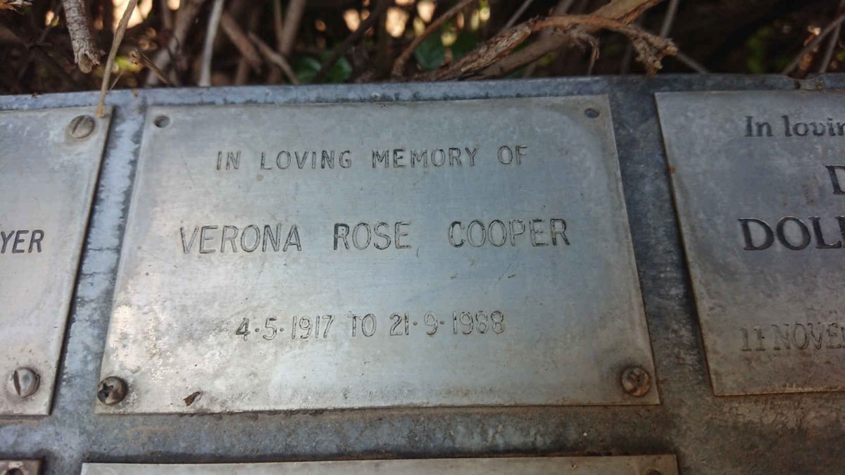 COOPER Verona Rose 1917-1988