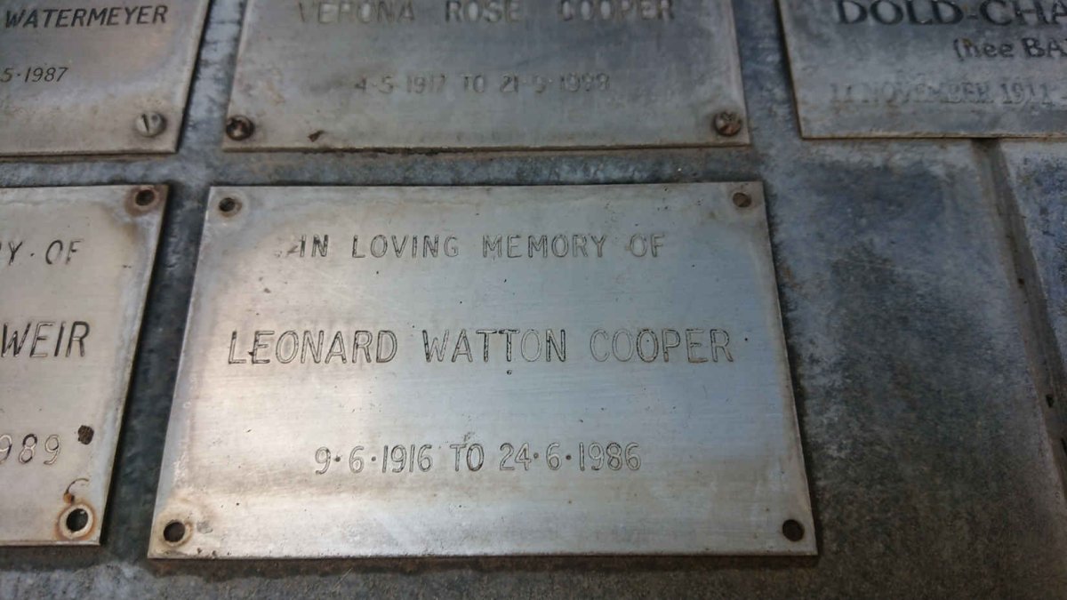 COOPER Leonard Watton 1984-1986
