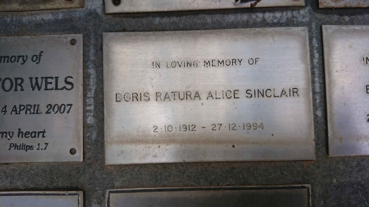 SINCLAIR Doris Ratura Alice 1912-1994
