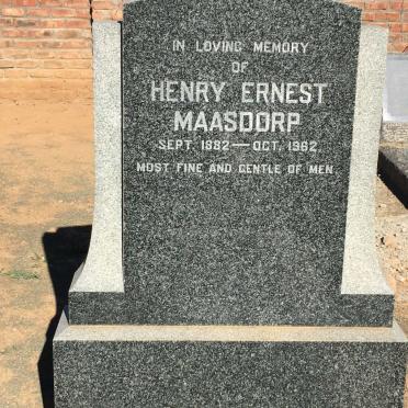 MAASDORP Henry Ernest 1882-1962