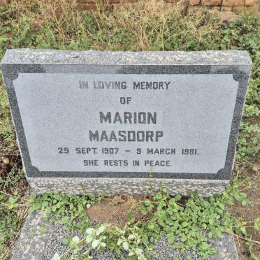 MAASDORP Marion 1907-1981