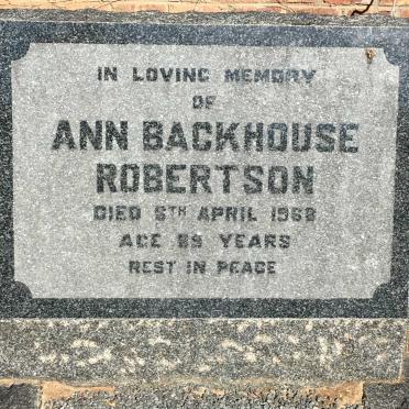 ROBERTSON Ann Backhouse -1968