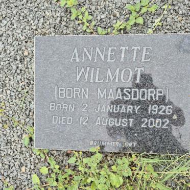 WILMOT Annette nee MAASDORP 1926-2002
