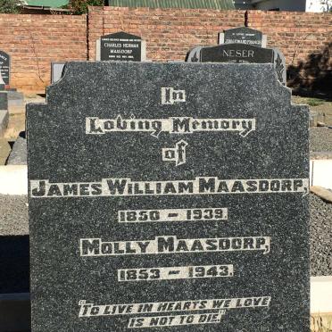MAASDORP James William 1850-1939 &amp; Molly 1853-1943