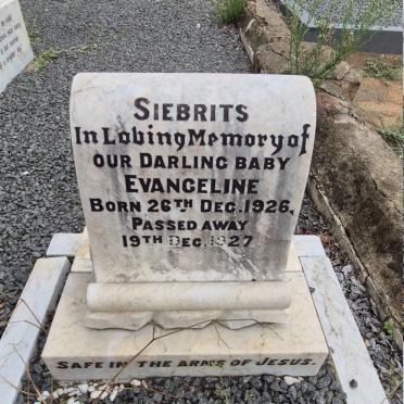 SIEBRITS Evangeline 1926-1927