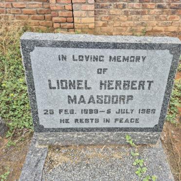MAASDORP Lionel Herbert 1889-1969