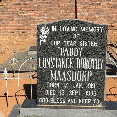 MAASDORP Constance Dorothy 1919-1993