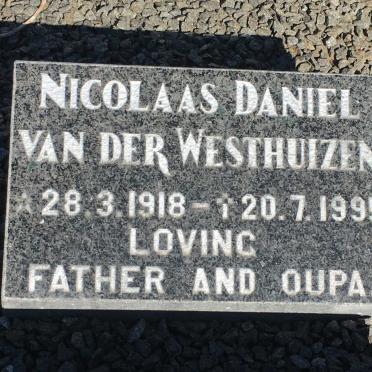 WESTHUIZEN Nicolaas Daniel, van der 1918-1995