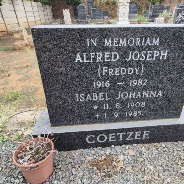 COETZEE Alfred Joseph 1916-1982 & Isabel Johanna 1908-1985