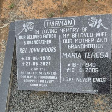 HARMAN John Moors 1940-2021 & Maria Teresa 1940-2005