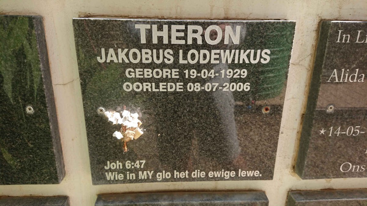 THERON Jakobus Lodewikus 1929-2006