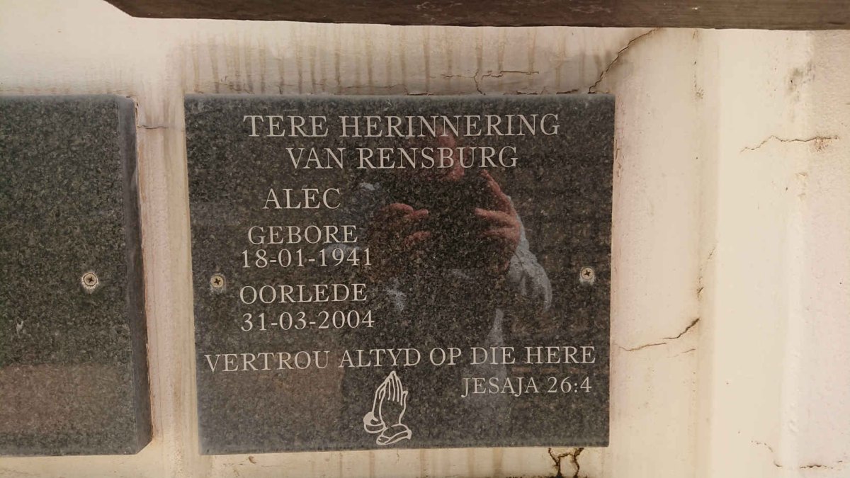 RENSBURG Alec, van 1941-2004