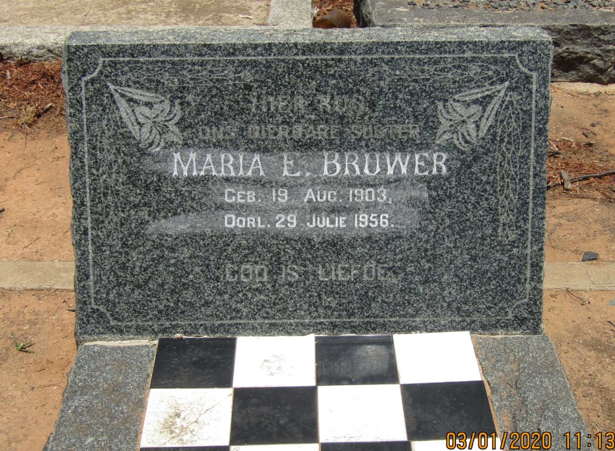 BRUWER Maria E. 1903-1956