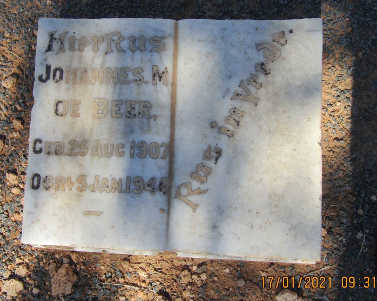 BEER Johannes M., de 1907-1944