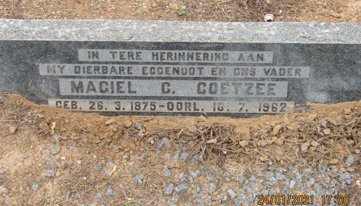 COETZEE Magiel C. 1875-1962