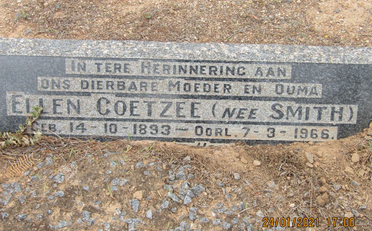 COETZEE Ellen nee SMITH 1893-1966