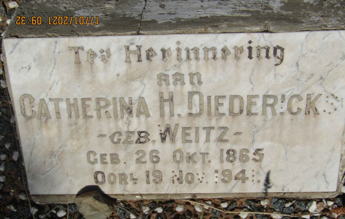 DIEDERICKS Catherina H. nee WEITZ 1865-1941