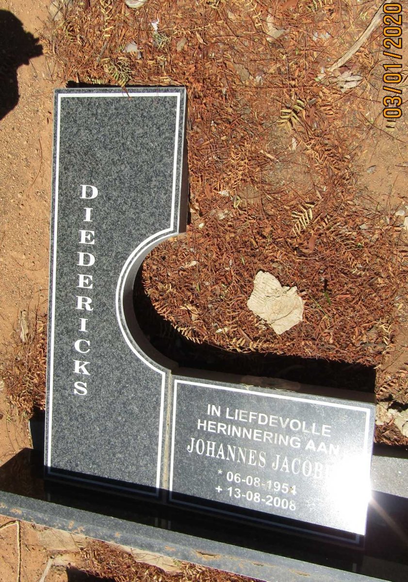 DIEDERICKS Johannes Jacobus 1954-2008
