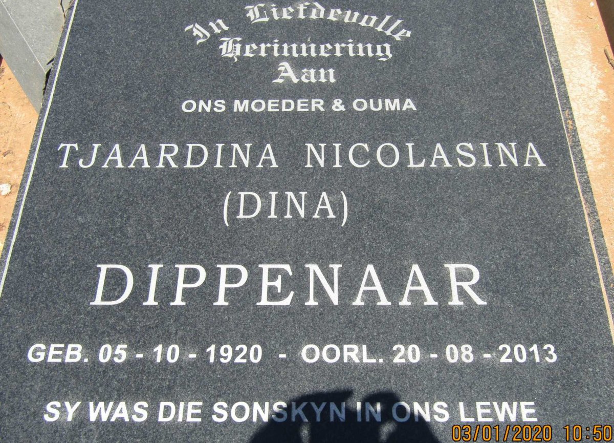 DIPPENAAR Tjaardina Nicolasina 1920-2013