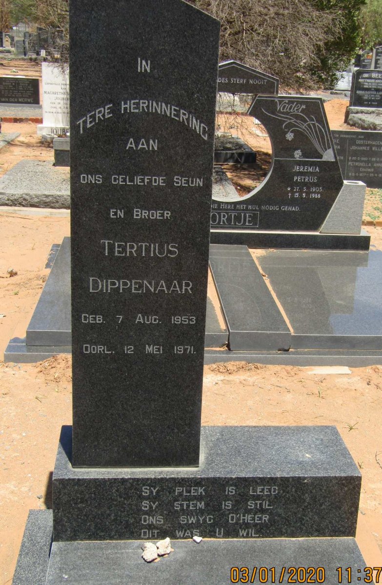 DIPPENAAR Tertius 1953-1971