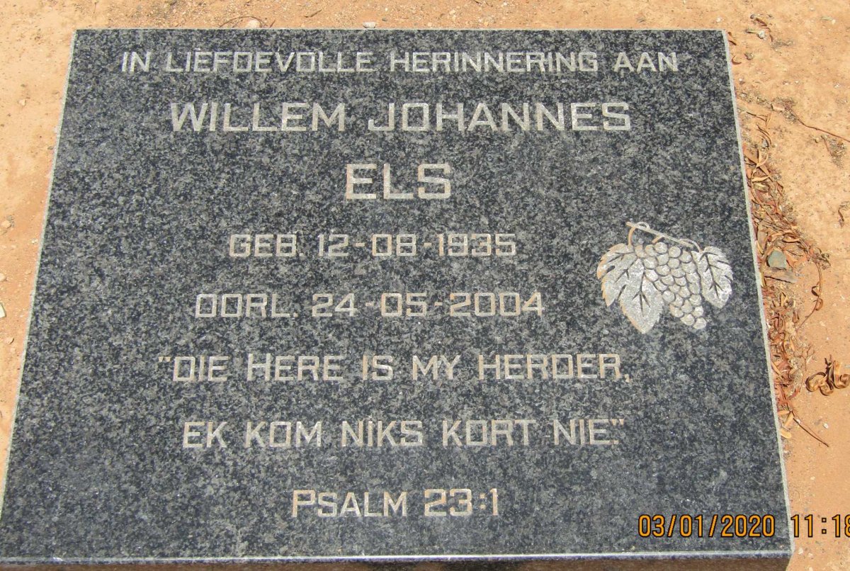 ELS Willem Johannes 1935-2004