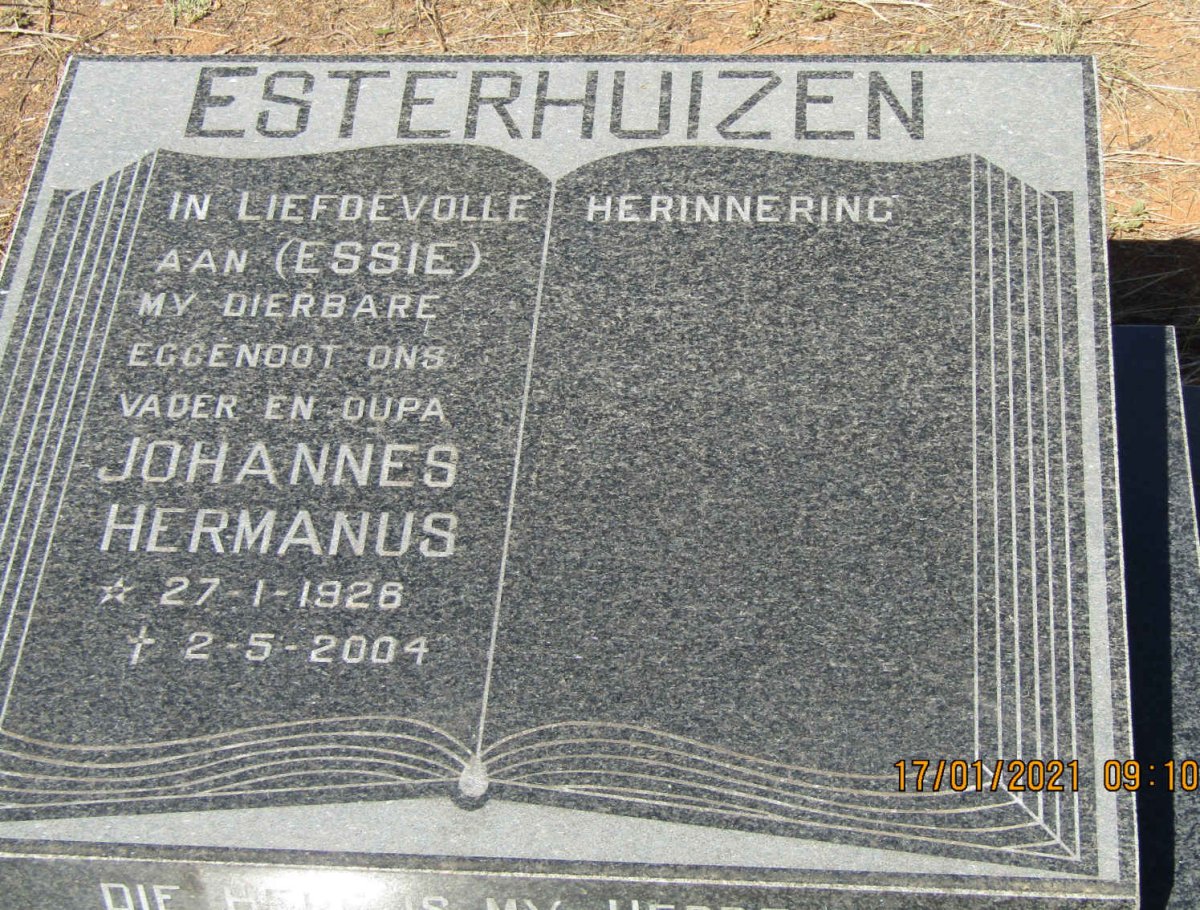 ESTERHUIZEN Johannes Hermanus 1926-2004