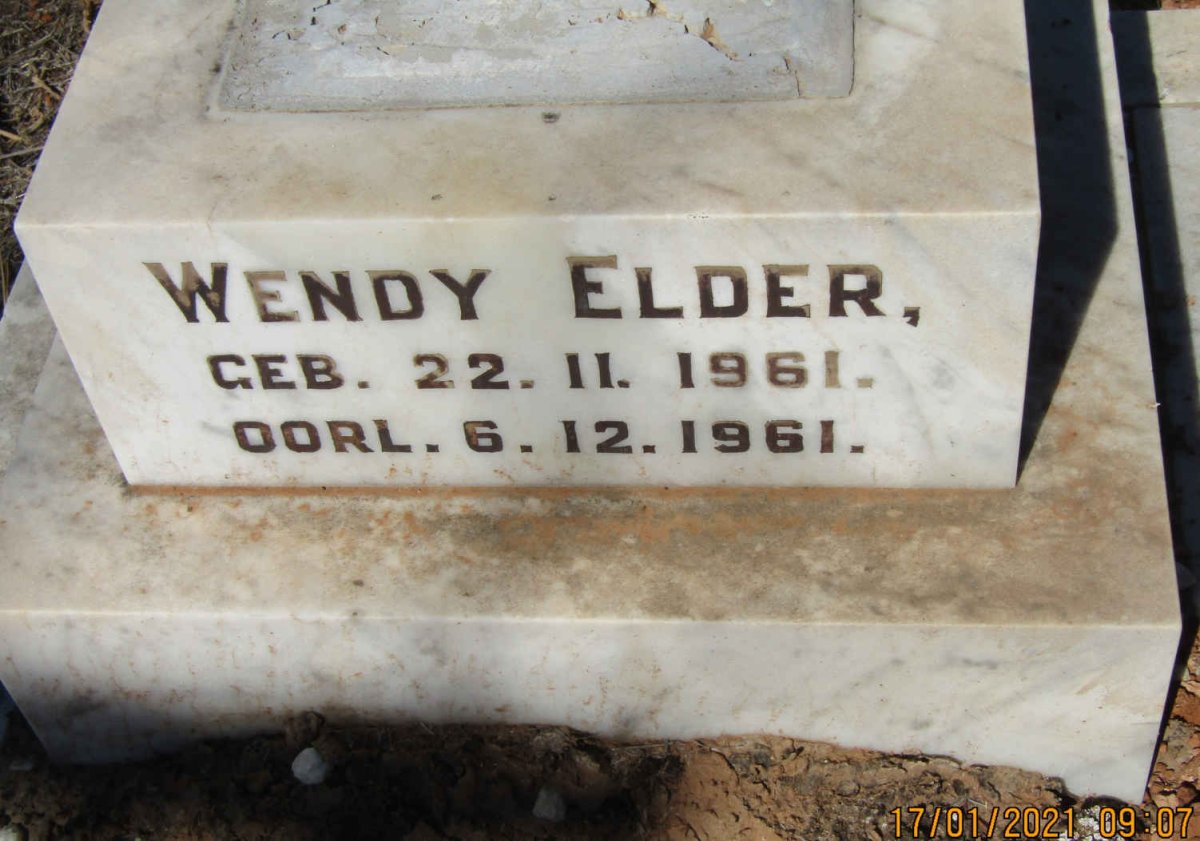 ELDER Wendy 1961-1961