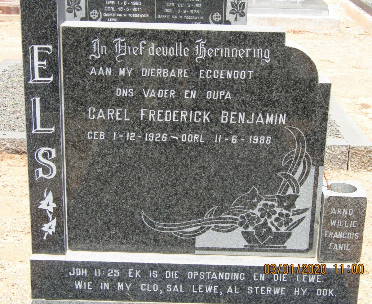 ELS Carel Frederick Benjamin 1926-1988