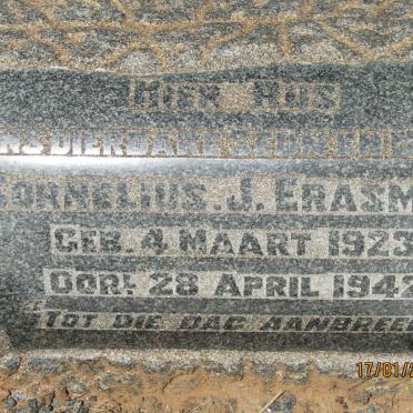 ERASMUS Cornelius J. 1923-1942