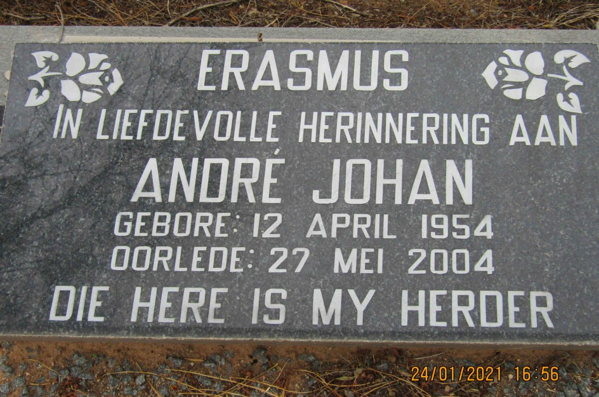 ERASMUS Andre Johan 1954-2004