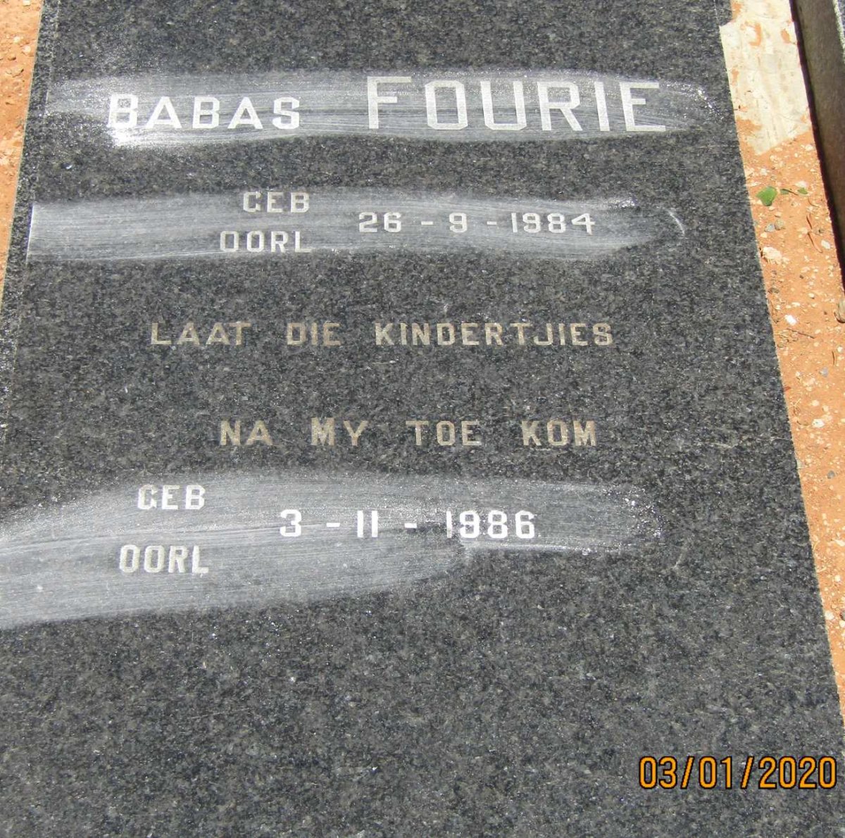 FOURIE Baba -1984 :: FOURIE Baba -1986