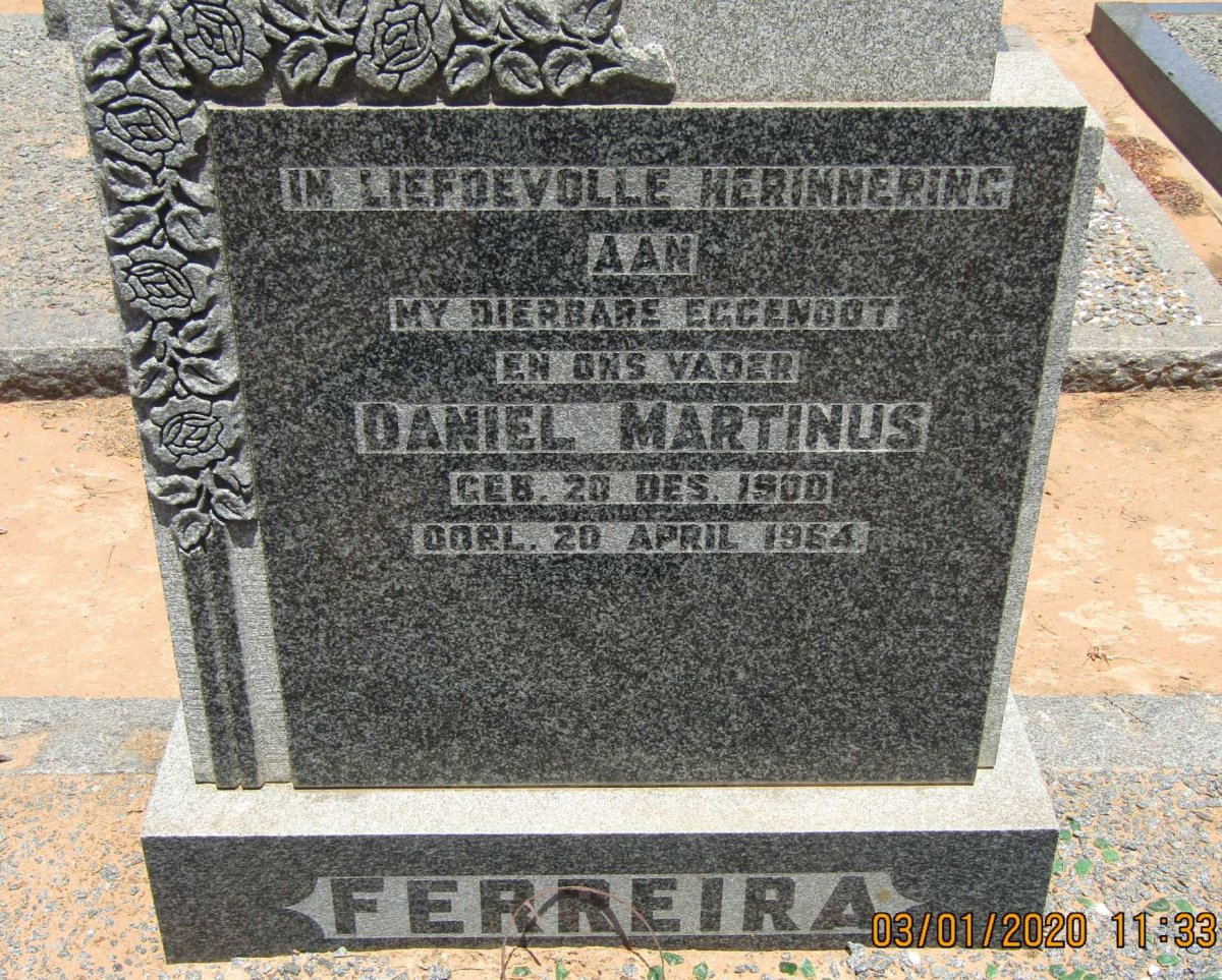 FERREIRA Daniel Martinus 1900-1964