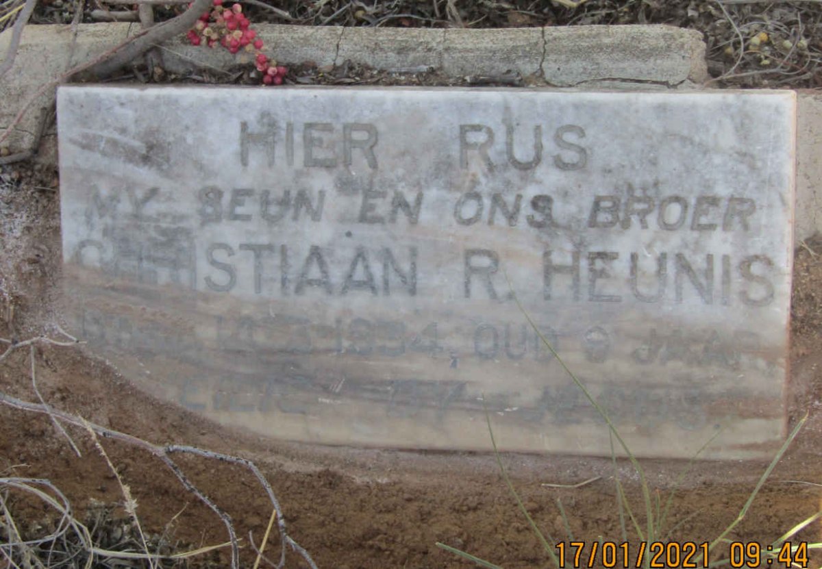 HEUNIS Christiaan R. -1934