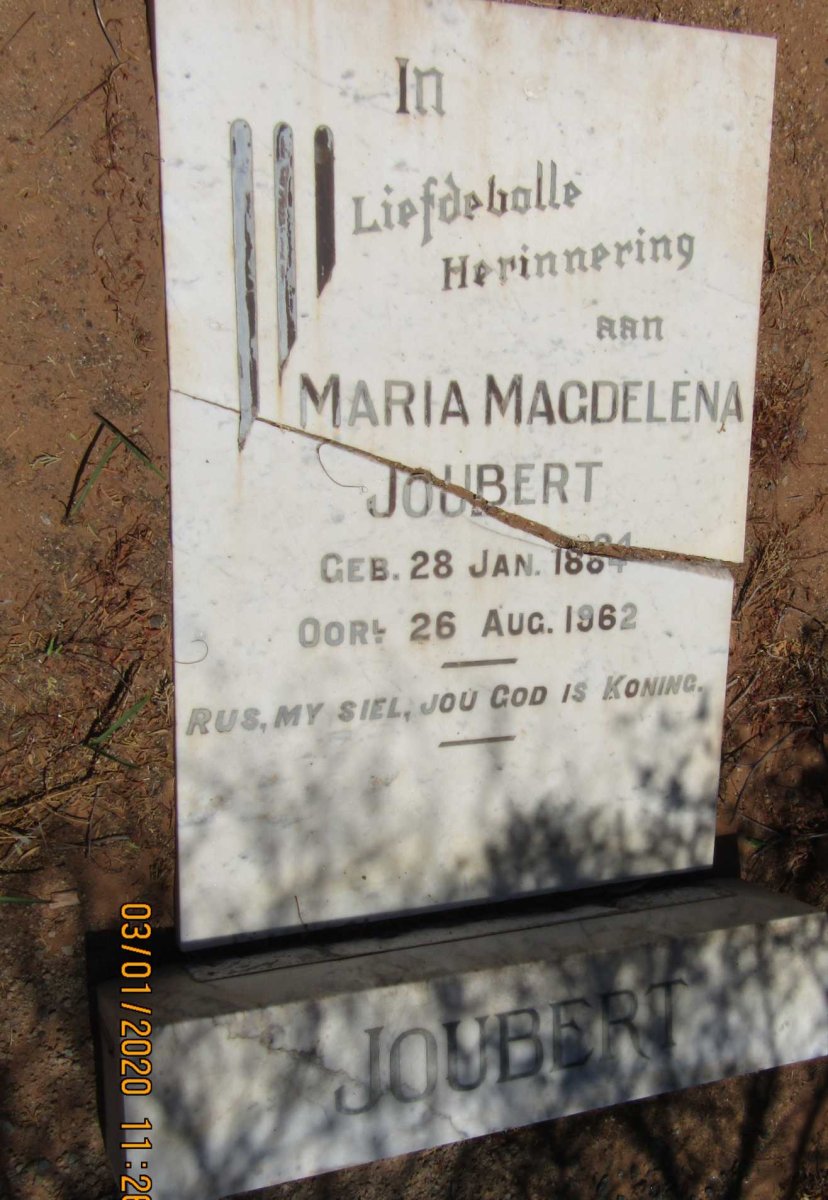 JOUBERT Maria Magdelena 1884-1962