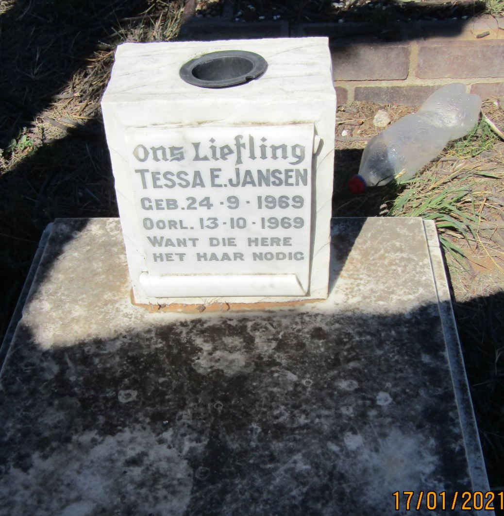 JANSEN Tessa E. 1969-1969