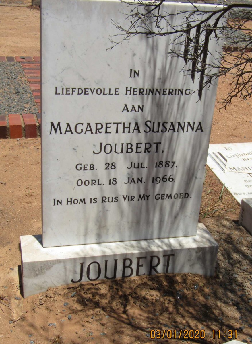 JOUBERT Magaretha Susanna 1887-1966