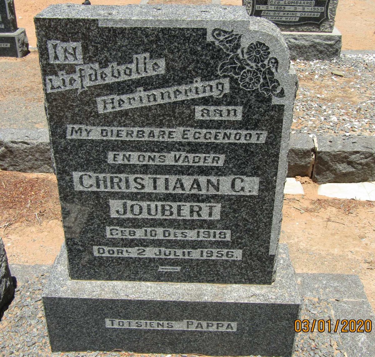 JOUBERT Christiaan G. 1918-1956