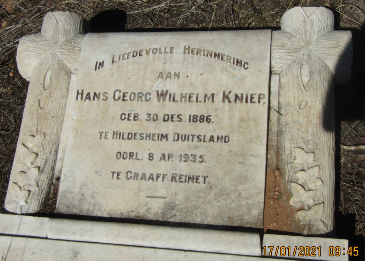 KNIEP Hans Georg Wilhelm 1886-1935