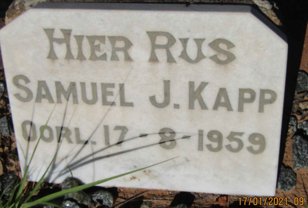 KAPP Samuel J. -1959