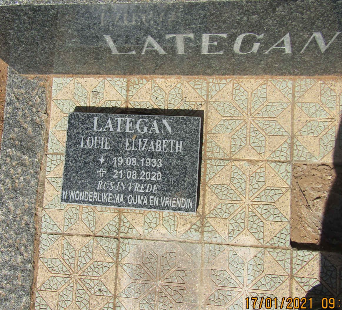 LATEGAN Willem 1909-1991 &amp; Ena  1908-1960 :: LATEGAN Daniel 1931-2010 :: LATEGAN Louie Elizabeth 1933-2020