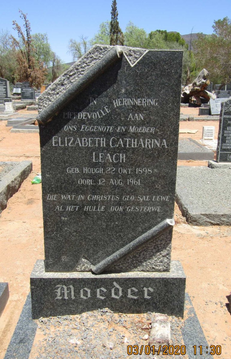 LEACH Elizabeth Catharina 1898-1961