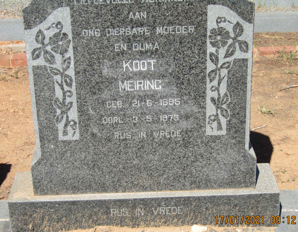 MEIRING Koot 1895-1973