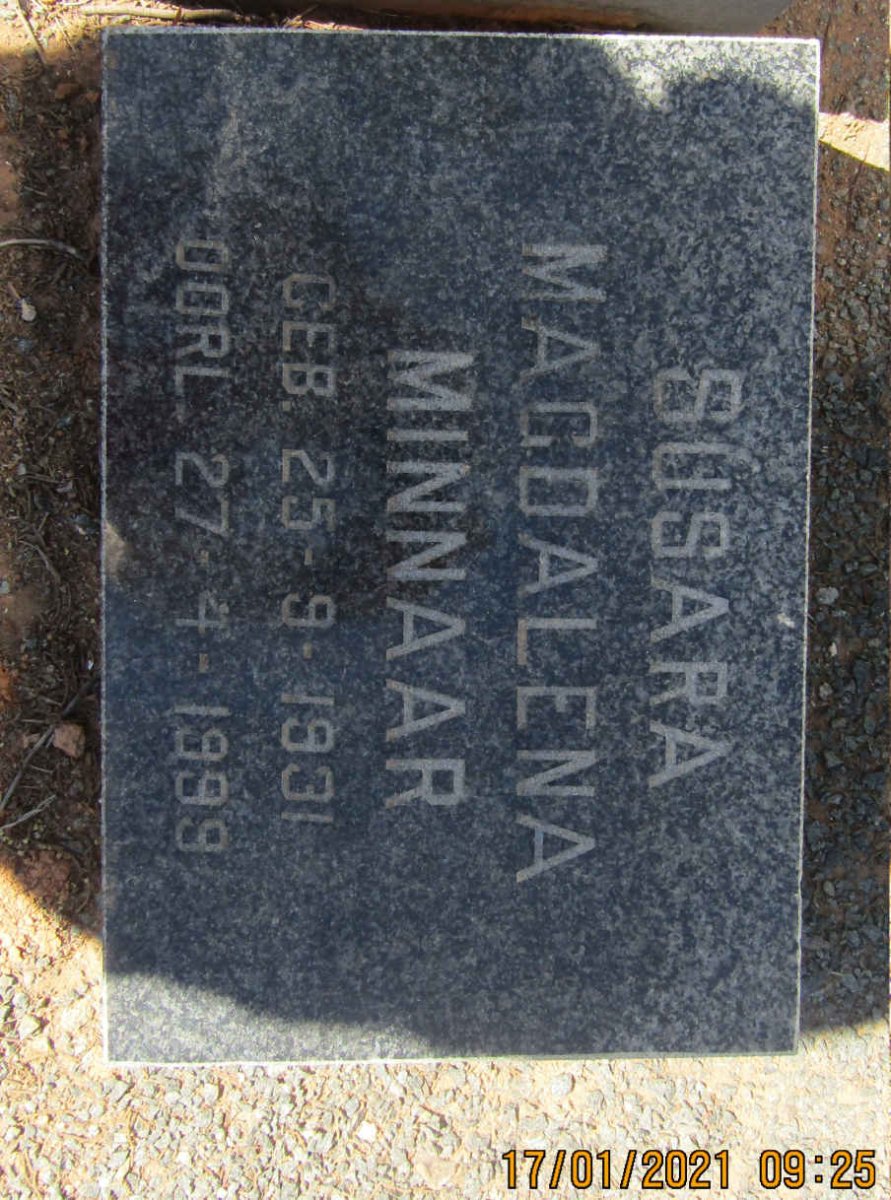 MINNAAR Susara Magdalena  1931-1999