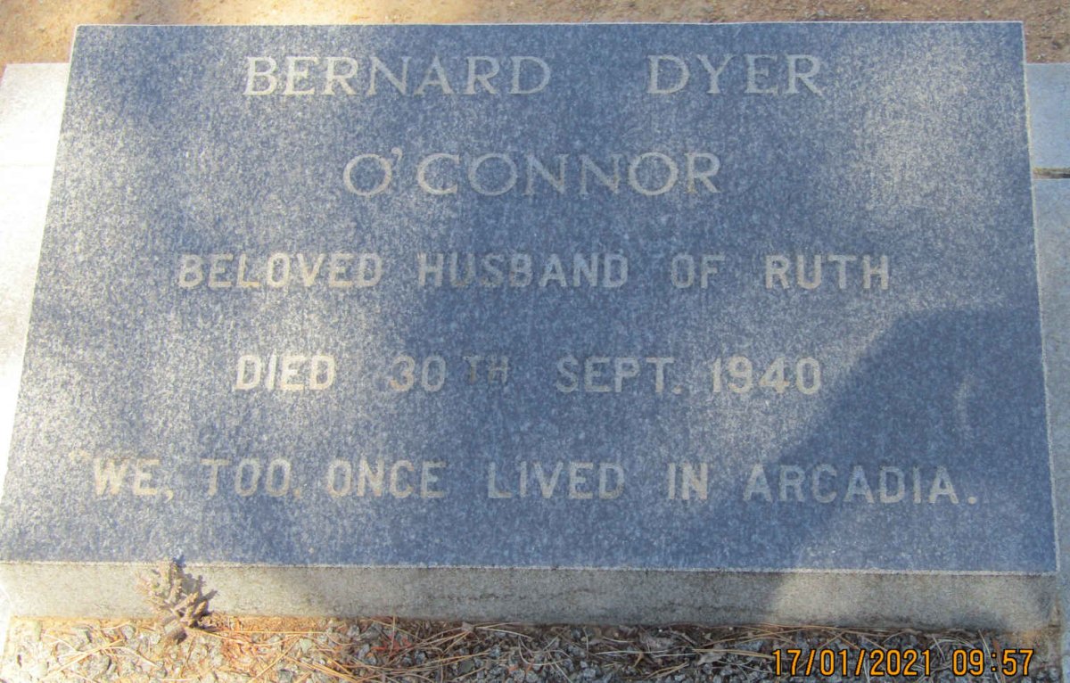 O'CONNOR Bernard Dyer -1940