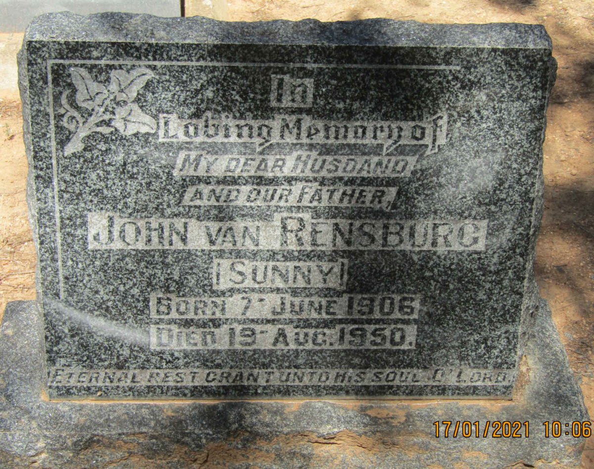 RENSBURG John, van 1906-1950