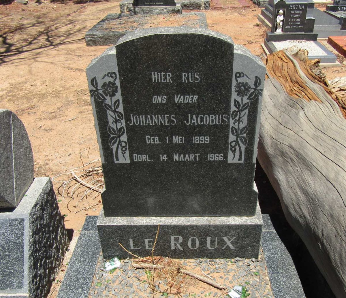 ROUX Johannes Jacobus, le 1899-1966