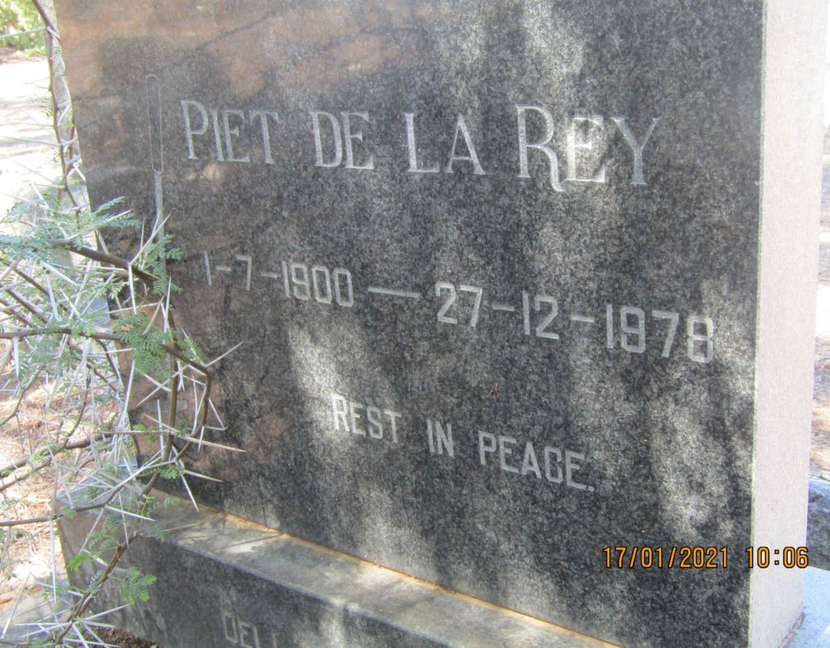 REY Piet, de la 1900-1978